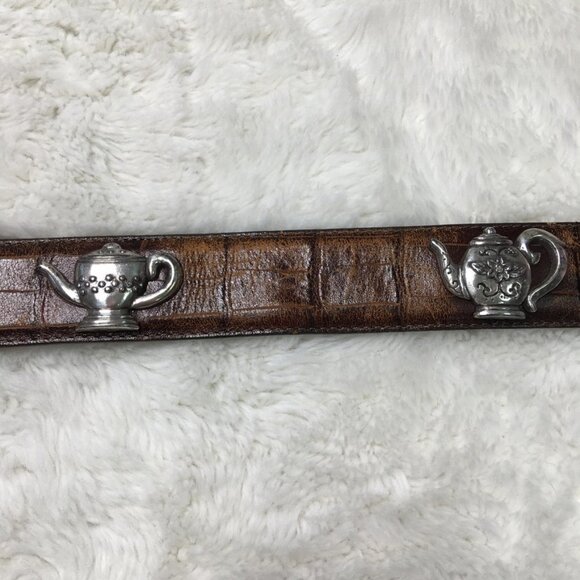 Brighton Women\'s Teapot Leather Belt Size M Length 36\